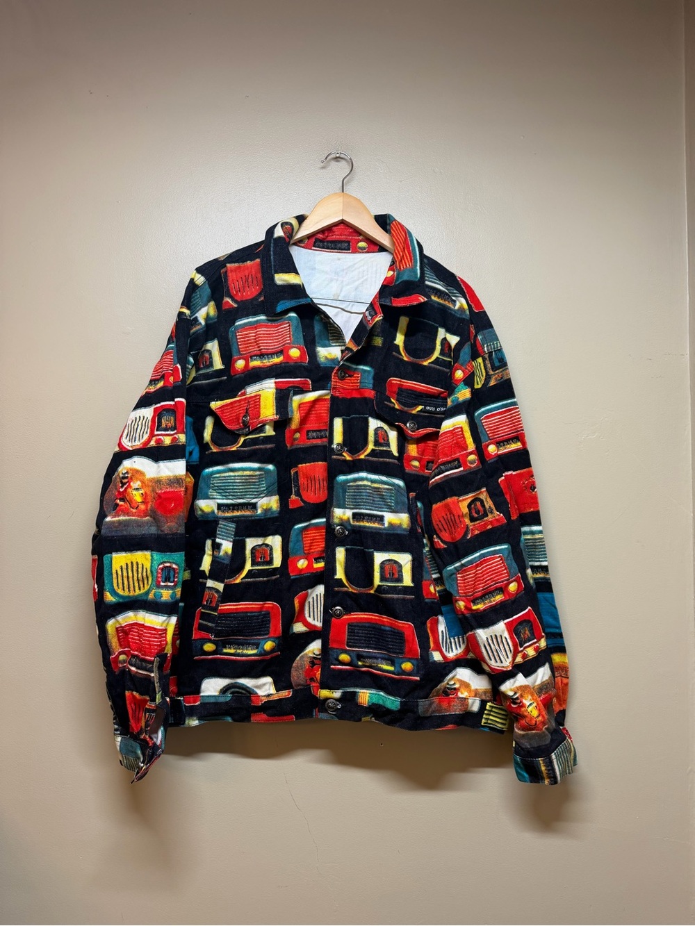 Guy O'Sport Vintage Shirt Jacket All Over Print  Size XL Hip Hop Shacket Radio
